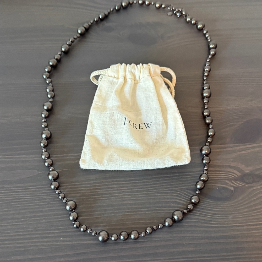 J. Crew Dark Beaded Necklace